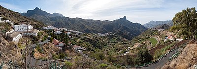 Tejeda with Roque Nublo and Roque Bentayga