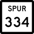 State Highway Spur 334 signo