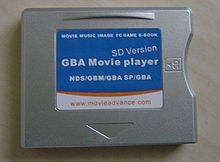 The GBA Movie Player SD version cartridge The GBA Movie Play --Secure Digital-SD-- version cartridge 2014-03-08 16-13.jpg