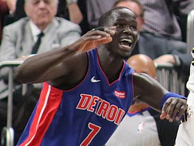 Thon Maker - Pistons vs. Pacers Oct 23 2019 (cropped).jpg
