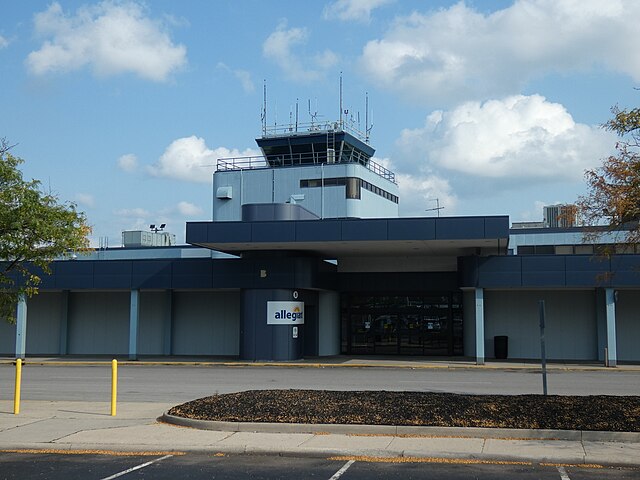 Terminal entrance with control tower