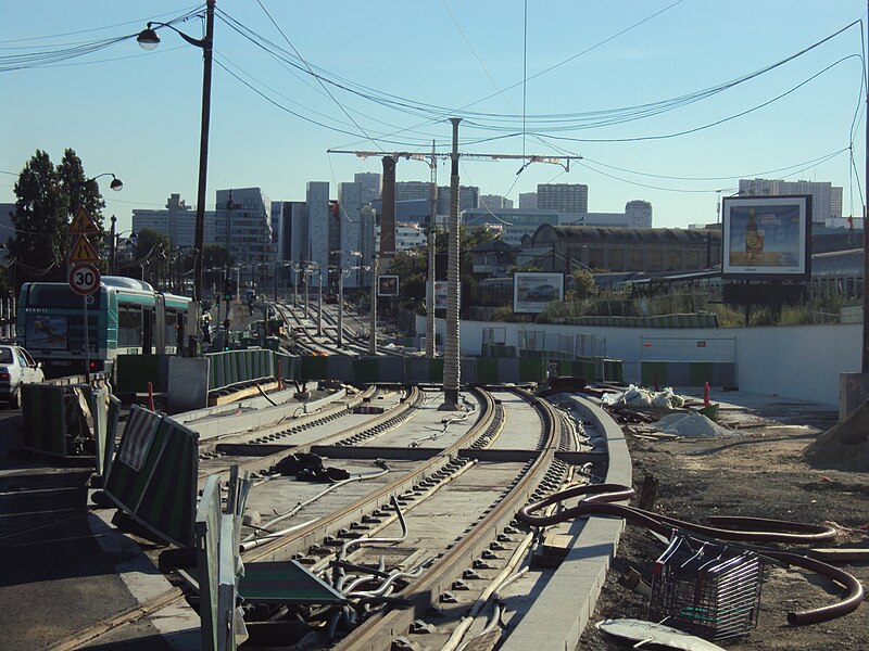 File:Travaux extension T3 - Entre Baron leroy et Avenue de France - Juillet 2012 (3).jpg