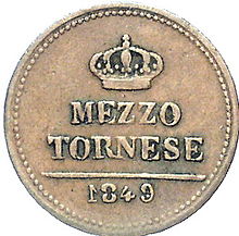 Two Sicilies 1849 coin - half tornese (reverse).jpg