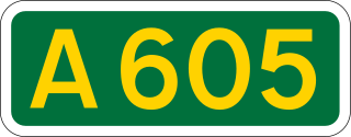 <span class="mw-page-title-main">A605 road</span> Main road in the English counties of Northamptonshire and Cambridgeshire