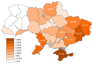 Ukraine should join Russia poll - 8-18 February 2014.svg