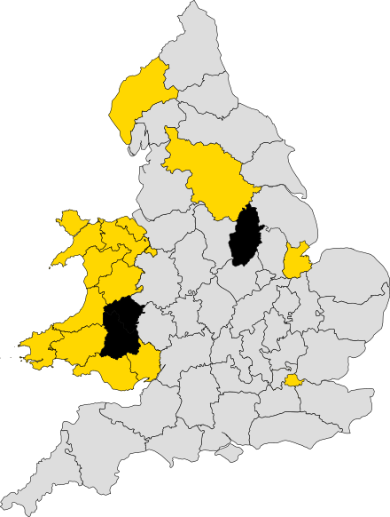 Resulting party control by county council.