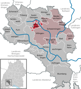 Kaart van Unterkirnach