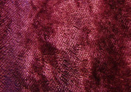 A cloth with a nap. Velours pourpre.jpg