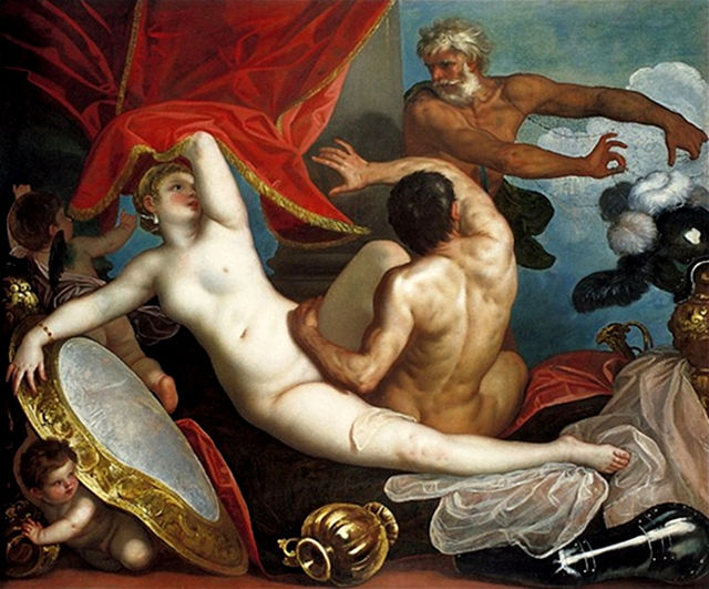 Venus and Mars Surprised by Vulcan - Il padovanino, From WikimediaPhotos