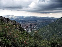 Blick auf Bursa vom Uludağ aus.