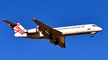 Virgin Australia Regional Airlines Fokker 100 Virgin Australia Fokker 100 VH-FSQ Perth 2019 (01).jpg