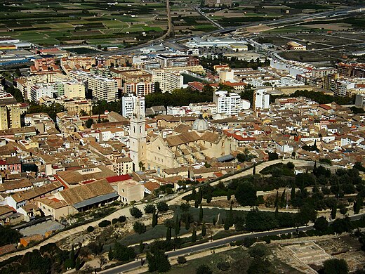 Panorama van Xàtiva vanaf het kasteel
