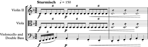 Wagner, opening of the Prelude to Die Walkure. Walkure opening.png