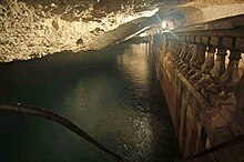 One of the huge reservoirs inside the Rock of Gibraltar that supplies the peninsula with water Water reservoirs inside the Rock of Gibraltar.jpg