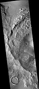 West side of Tombaugh crater, as seen by CTX camera on MRO.