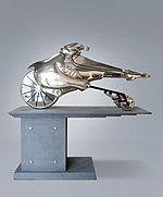 A metal sculpture