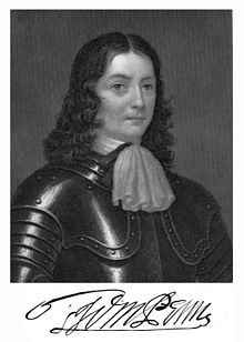 William Penn as a young man in 1666. William Penn in armour in 1666 at age 22.jpg