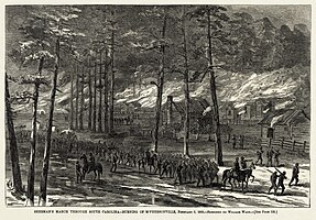 Уильям Вод - Макферсонвиллдің жануы 1865 - соңғы Harper's Weekly version.jpg