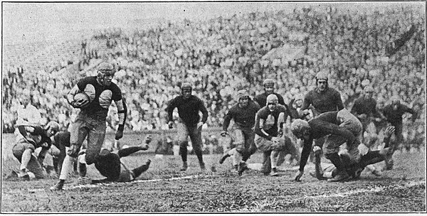 The 1925 football team competing against the 1925 Georgia Tech Golden Tornado at Grant Field