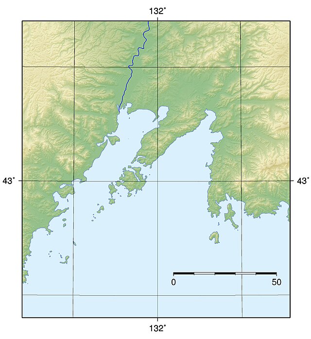 Carte topographique de Vladivostok et du sud du Primorié