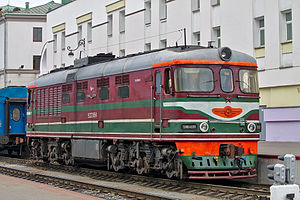 TEP60-0391 en la estación de Vitebsk, Bielorrusia