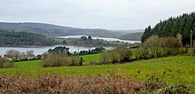 Aulne maritime : le méandre de Trégarvan vu depuis Rosnoën aux environs de Ty Bihan.