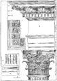 Detalls arquitectònics del Temple dels Dioscurs d'Andrea Palladio, Quatre llibres d'arquitectura, Venècia 1570.