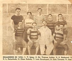 Integrantes del equipo de remo del C. R. Flamengo en 1896.