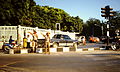 1985. Boys regulating traffic at Chiang Rai road junction. Archiv Spielvogel.JPG