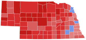 2012 United States Senate election in Nebraska results map by county.svg