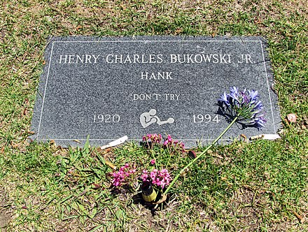 Henry Charles Bukowski Jr.'s grave in Green Hills Memorial Park