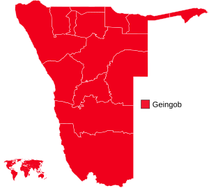 2014 Namibian presidential election by region.svg