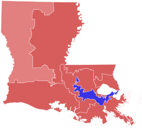 2014 United States Senate Runoff election in Louisiana by congressional district.svg