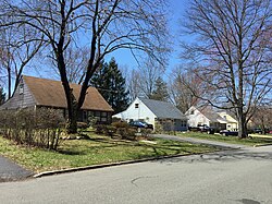 Homes along Terrace Boulevard in the Parkway Village section of Ewing, New Jersey