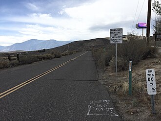 View at the east end of SR 705 looking westbound 2015-11-01 11 21 32 View west from the east end of Nevada State Route 705 (Clear Creek Road) in Douglas County, Nevada.jpg