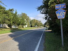 County Route 607 in West Cape May 2018-10-09 09 16 29 View north along Cape May County Route 607 (Bayshore Road) just north of Cape May County Route 606 (Sunset Boulevard) in West Cape May, Cape May County, New Jersey.jpg