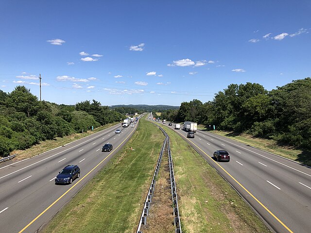 Interstate 78 / U.S. 22 eastbound in Union Township