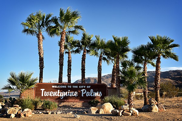 Twentynine Palms sign