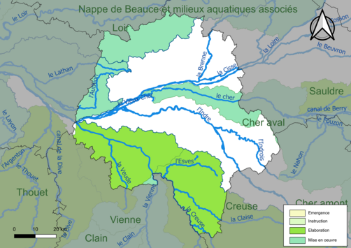 Carte des SAGE au 17 juin 2022.