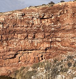 Shales and gypsum of the Seven Rivers Formation, Bottomless Lakes State Park, New Mexico