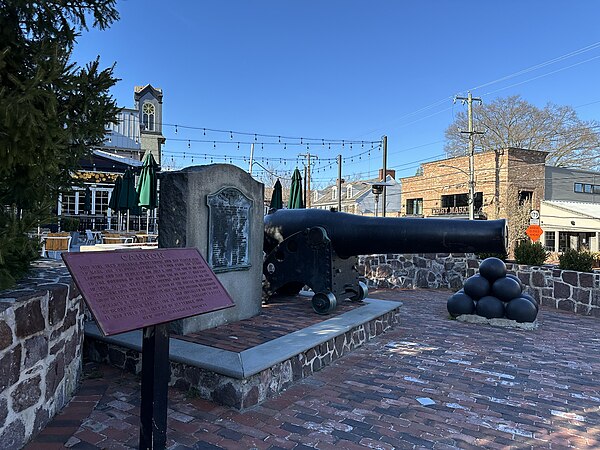 A 9-inch gun from the Minnesota on display in New Hope, Pennsylvania