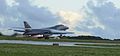 A B-1B Lancer takes off at Andersen AFB (31391452644).jpg