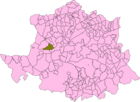 Расположение муниципалитета Асеуче на карте провинции