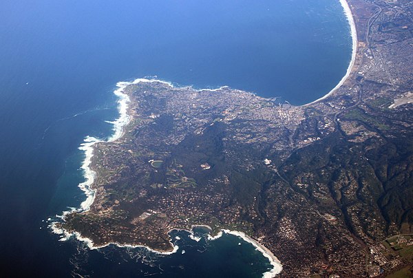 Aerial view of the Monterey Peninsula