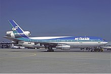 Un McDonnell Douglas DC-10 di Air Florida all'Aeroporto di Parigi-Orly nel 1981.