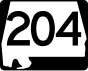 Маркер State Route 204 