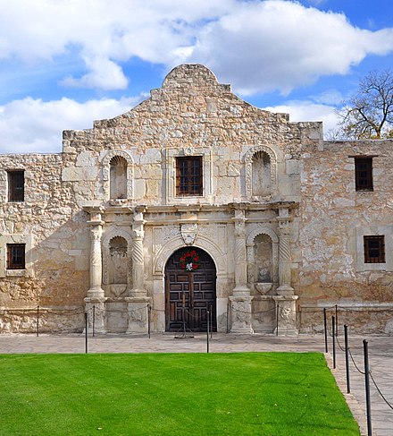 Entrance to the Alamo in Texas