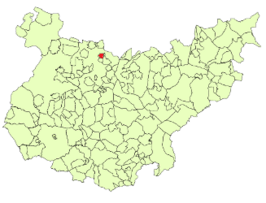 Kaart van Aljucén