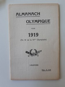 Almanach olympique pour 1919, 1919    