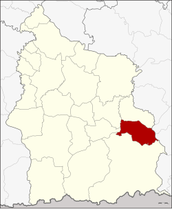 District location in Sisaket Province